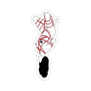 Knotted Up Shibari Woman Sticker- Vinyl Die Cut -Kiss Cut 2x2 inch