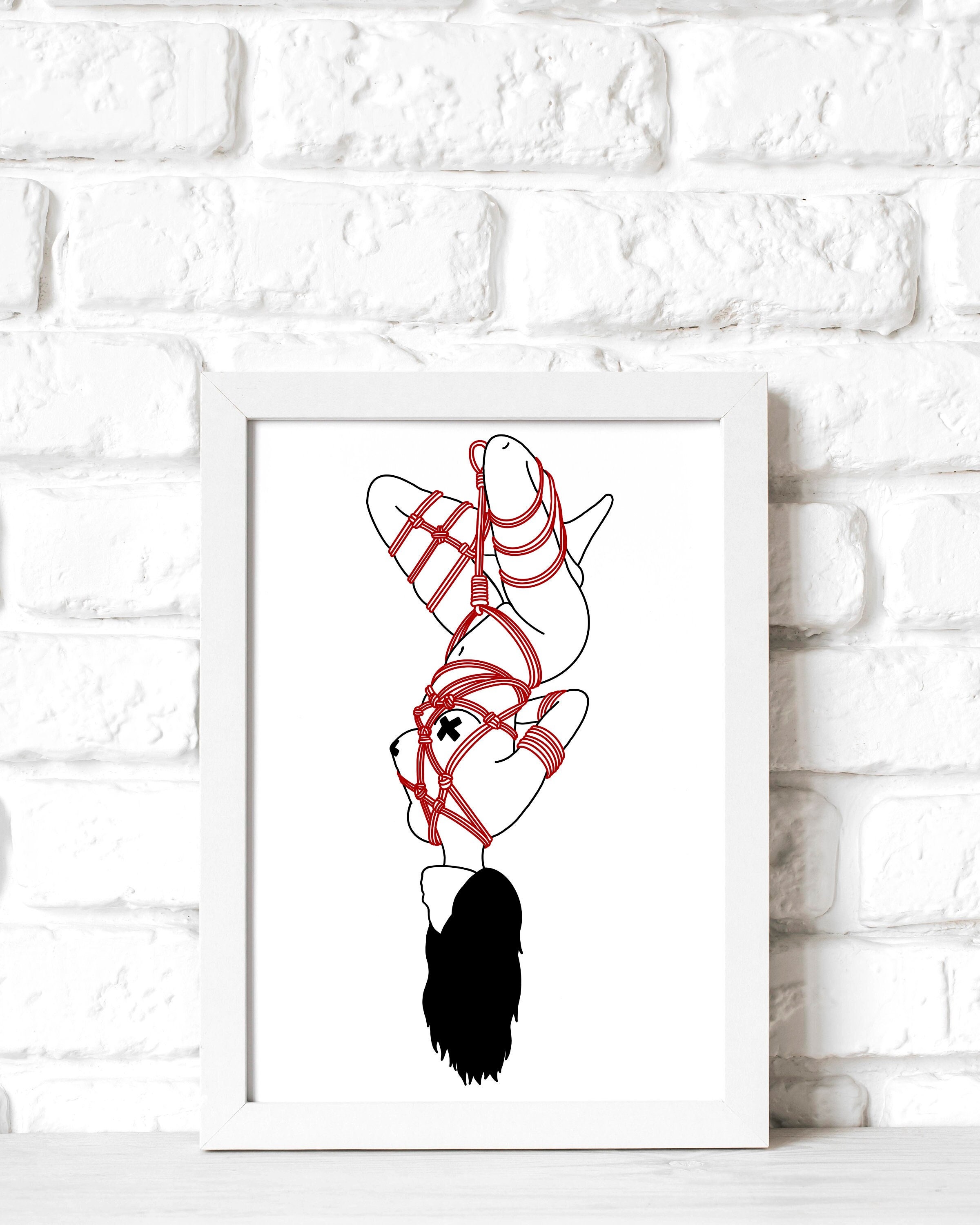 knotted-up-shibari-woman-wall-art-print-11x14-etsy-uk