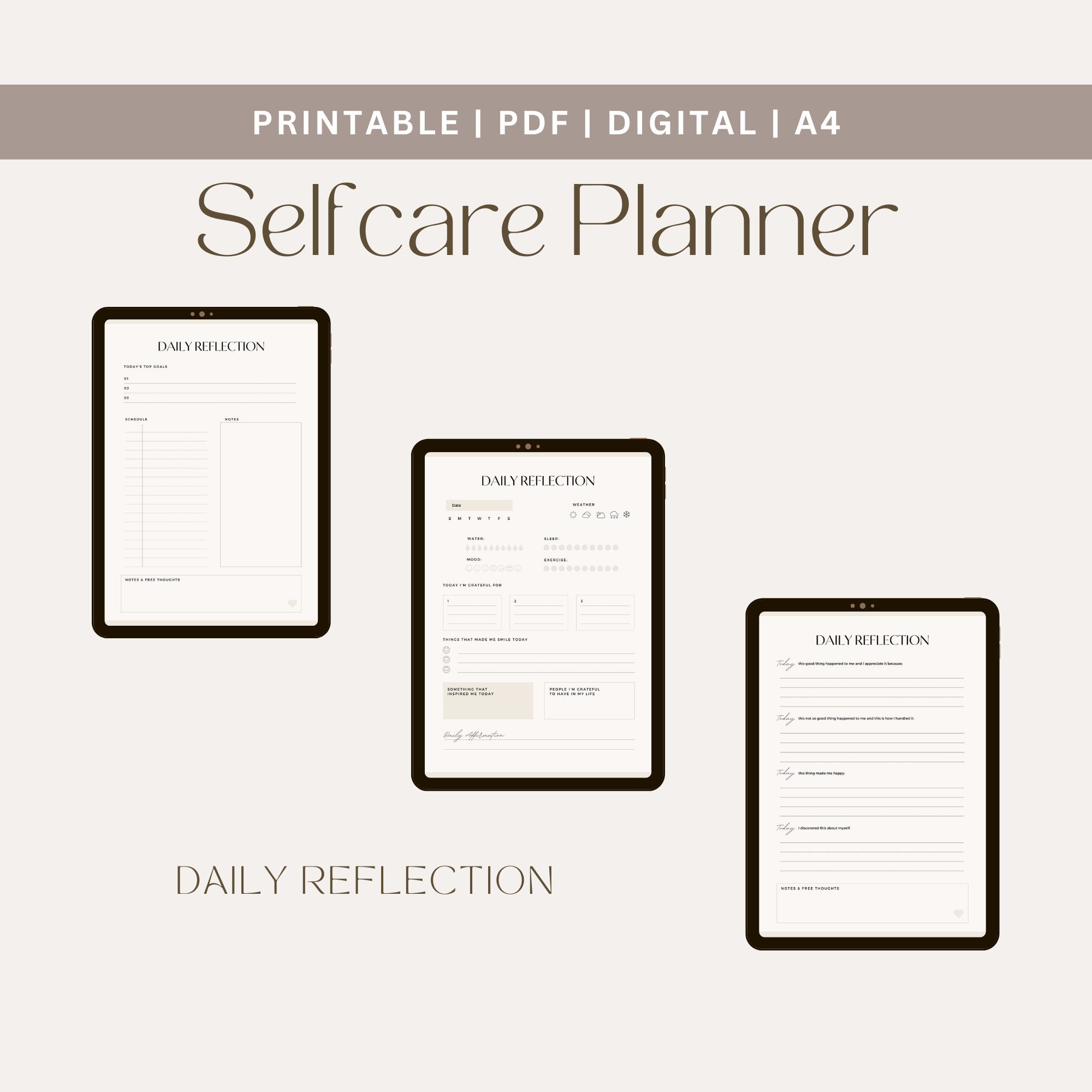 Self-care Planner Printable Self-love Journal Mental Health Worksheet ...