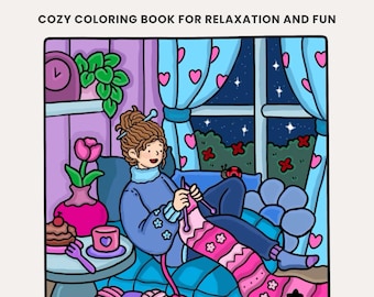Coco Wyo Girl Moments Digital Coloring book | Cozy Girly Colouring Pages | 25 Pages | PDF | Instant Download