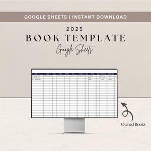 Book Tracker | Reading List | Planner Journal | Google Sheets | Excel ...