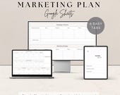 Marketing Plan Template, Business Strategy, Business Planning, Marketing Planning, Small Business, Online Marketing Workbook Planner