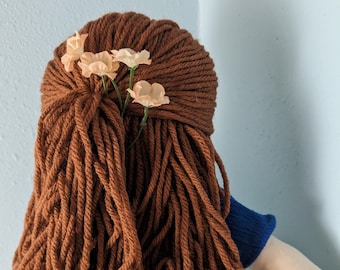 16" doll with blue floral outfit