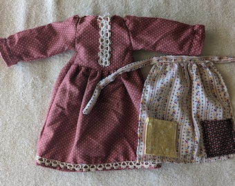 14" Doll Prairie Dress and Apron Pattern