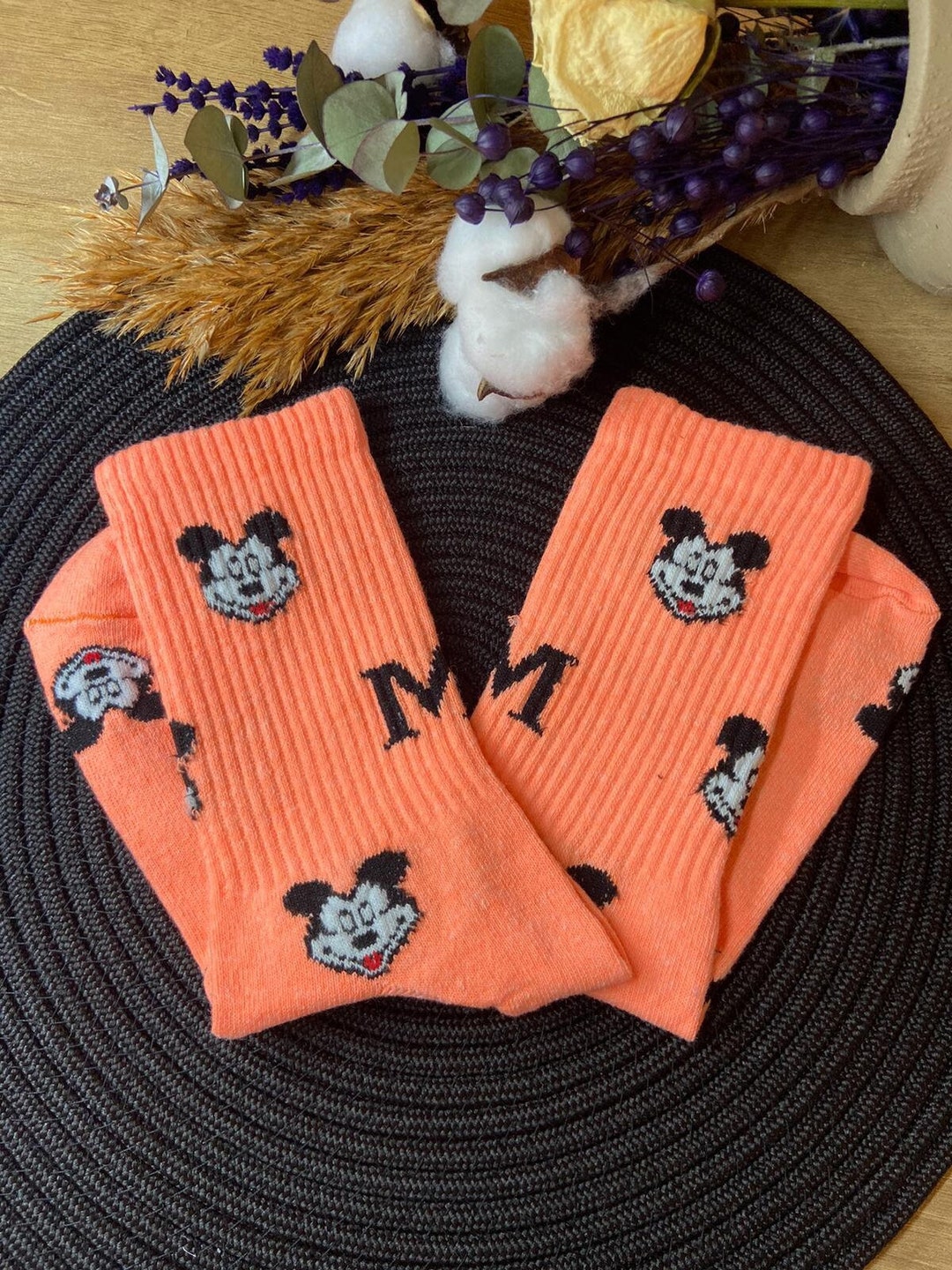 Cartoon Character Socks Disney Character Mickey Mouse Novelty Etsy