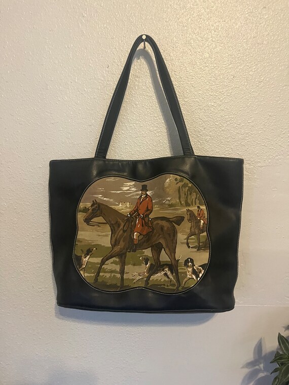 Vintage Leather Horse Styled Bag - image 1
