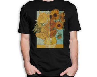 Sunflowers Art by Vincent van Gogh T-Shirt, Men's Women's Sizes (wtb-012)