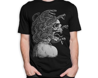 Gorgon Medusa Skeleton Gothic T-Shirt, Men's Women's Sizes (MED-43421)