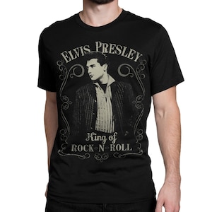 Elvis Presley King Of Rock N Roll T-Shirt, Men&#39;s Women&#39;s Sizes (ELV-467400)