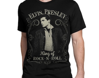 Elvis Presley King Of Rock N Roll T-Shirt, Men's Women's Sizes (ELV-467400)