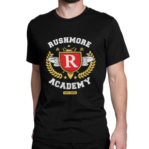 Rushmore Academy Logo T-Shirt, Wes Anderson Movie Shirt, Men&#39;s Women&#39;s Sizes (MOR-557233)