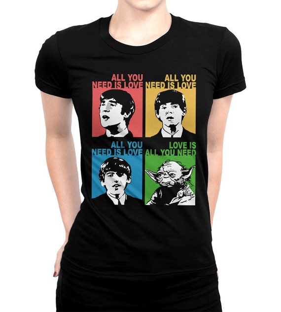 The Beatles With Yoda All You Need is Love Funny T-shirt