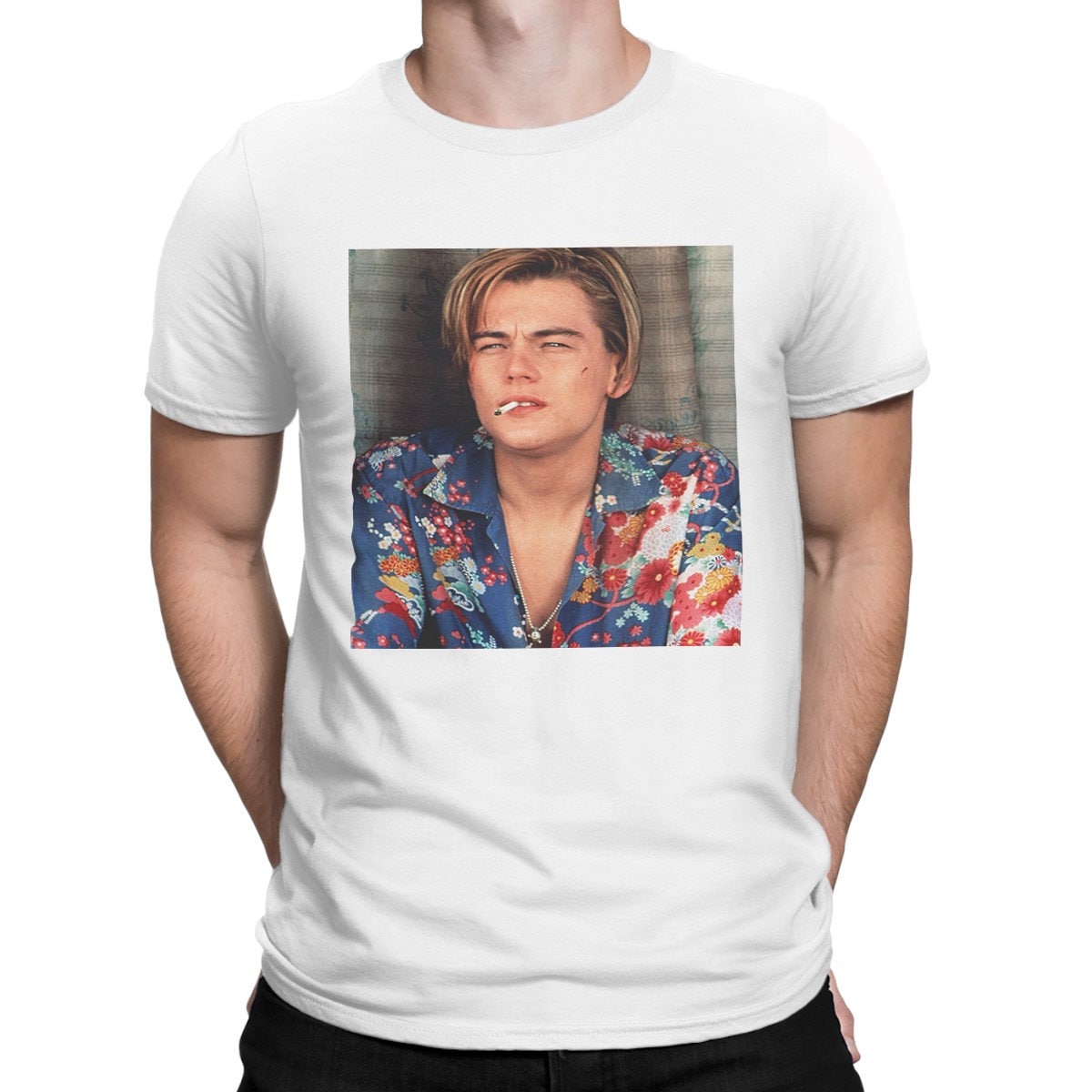 レオナルド・ディカプリオ 1996年 ロミオ+ジュリエット Tシャツ メンズ 