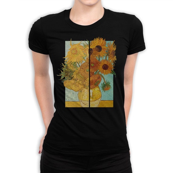 Vincent Van Gogh - Sunflowers - T Shirt Womens Mens Shirt Vincent Van Gogh - Sunflowers - T Shirt Womens Mens Shirt
