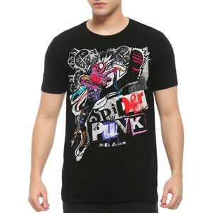 Camiseta Spider-Punk Hobie Brown, camiseta de Spider-Man, tallas para hombre y mujer (SPI-79584)