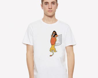 Scar and Mufasa In a Pocket T-Shirt, The Lion King Shirt, Men's Women's Sizes (wtb-121)