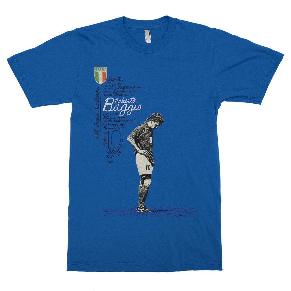 R. Baggio 10番 青 Tシャツ adidas Italy Home R.Baggio 10 Jersey 2023-2024 (Official
