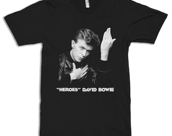 David Bowie Heroes T-Shirt, Men's Women's Sizes (wtb-052)