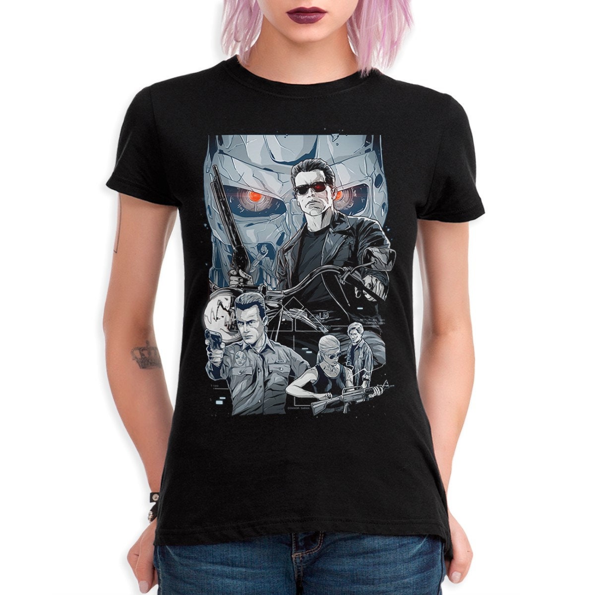 Terminator 2 Judgment Day Art T-shirt, Men's Women's Sizes