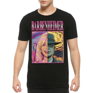 Barbenheimer Art T-Shirt, Oppenheimer Christopher Nolan Shirt, Men&#39;s Women&#39;s Sizes (MOV-18030)
