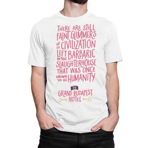 The Grand Budapest Hotel T-Shirt, Wes Anderson Movie Shirt, Men&#39;s Women&#39;s Sizes (KIN-751452)