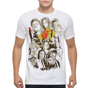 クエンティン・タランティーノ映画グラフィックTシャツ、パルプ・フィクション、レザボア・ドッグス、キル・ビルTシャツ、メンズ・レディースサイズ（TAR-78001）