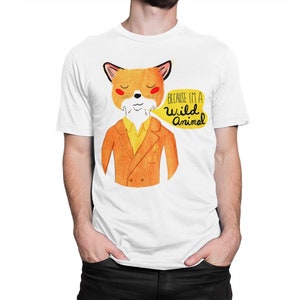 Fantastic Mr Fox Perché sono un animale selvatico T-shirt, taglie uomo donna (wtb-038)