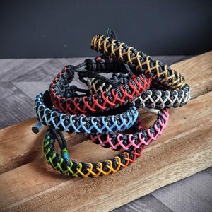 Premium Personalized Handmade Stitched Paracord Bracelet adjustable - Gift Idea