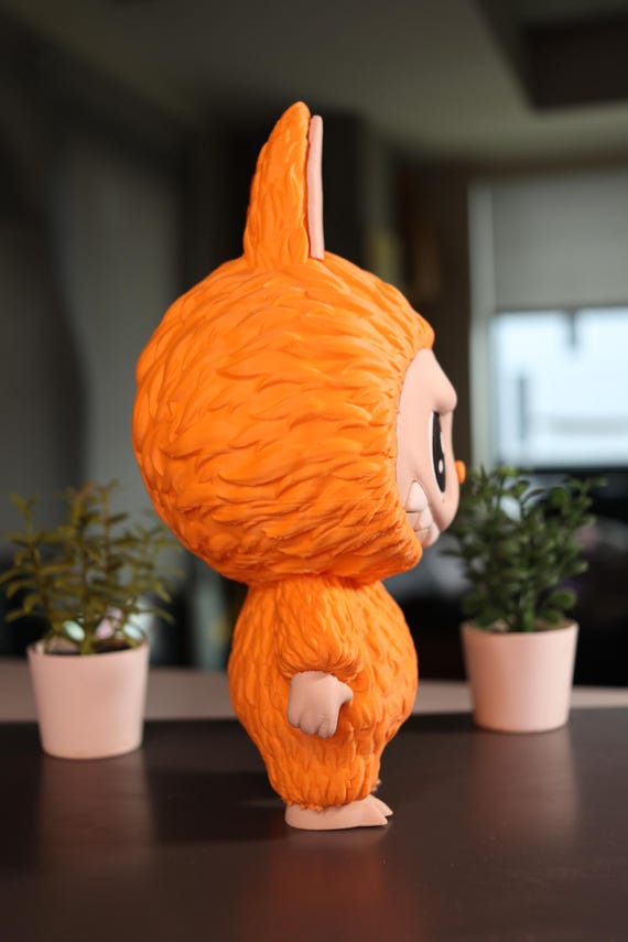 Labubu 9.5” Tall 3D Printed Matte Orange - Etsy