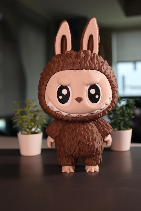 Labubu 9.5” Tall 3D Printed Matte Brown - Etsy
