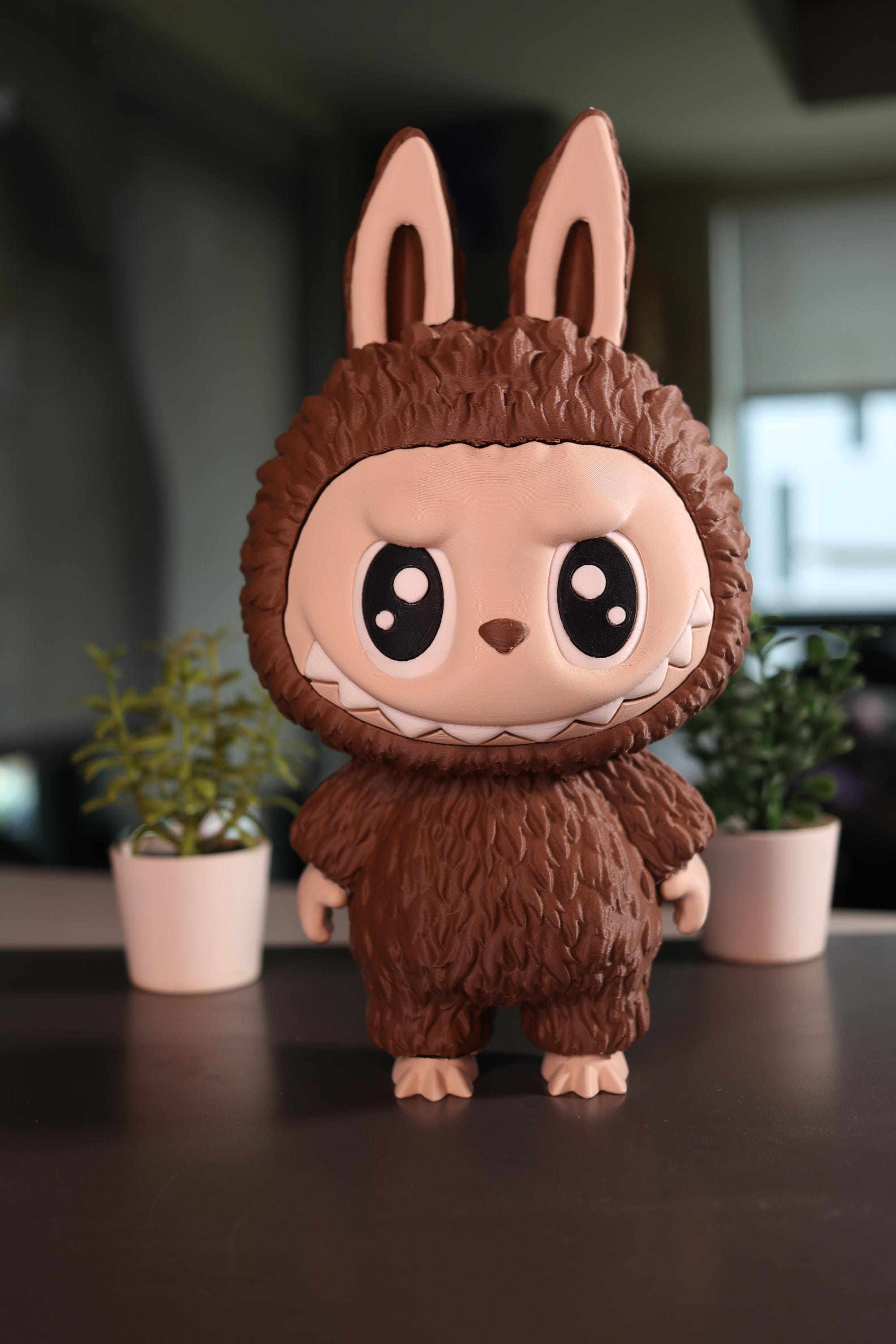 Labubu 9.5” Tall 3D Printed Matte Brown - Etsy
