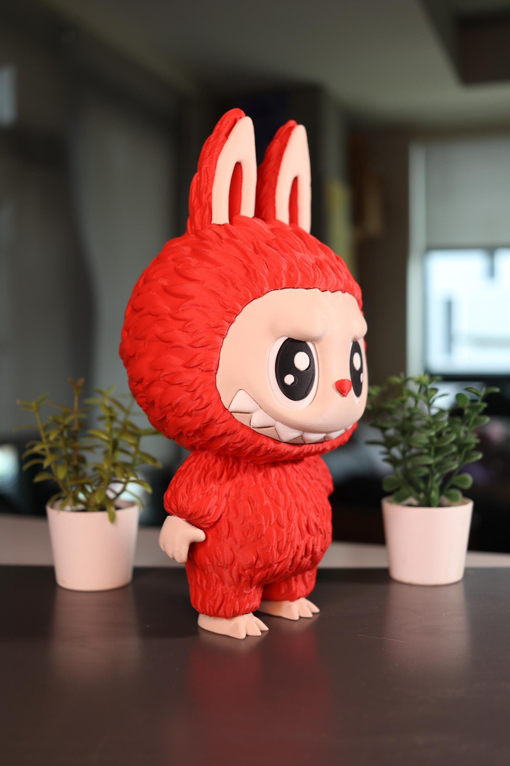 Labubu 9.5” Tall 3D Printed Matte Red - Etsy