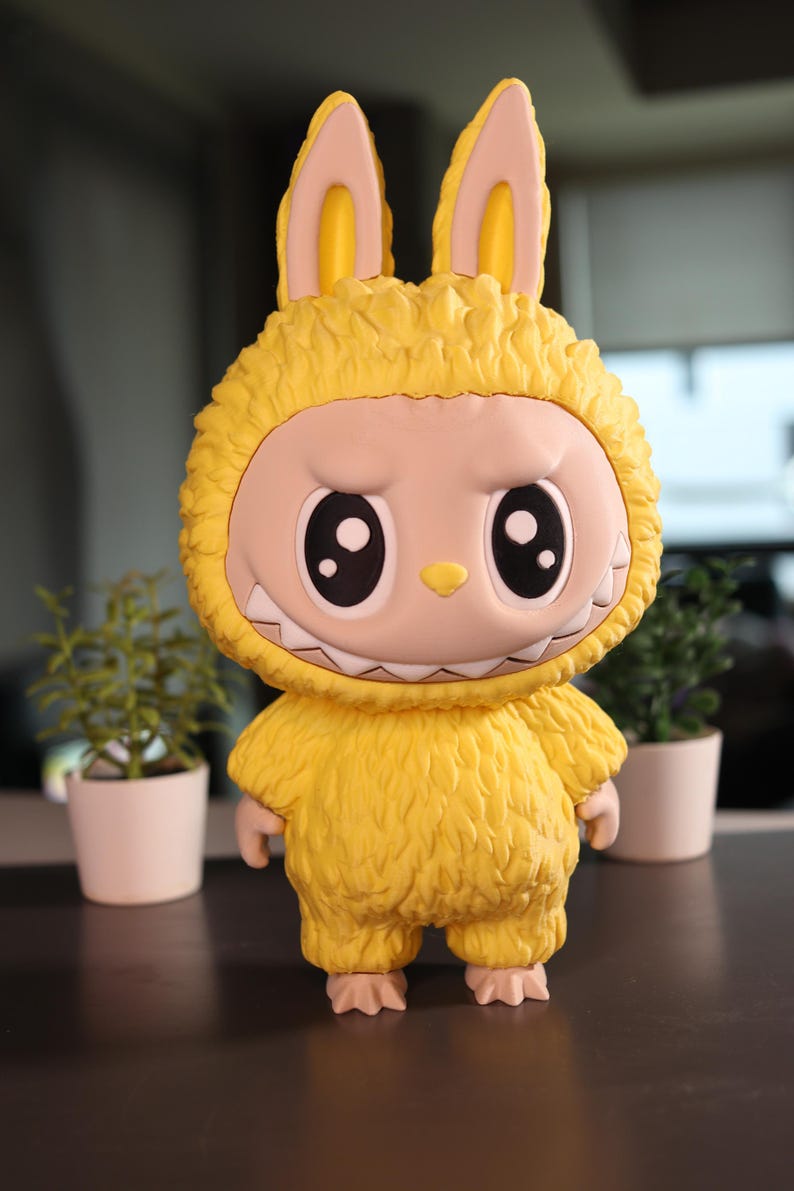 Labubu Yellow Box Labubu 9.5” Tall 3D Printed Matte Yellow - Etsy