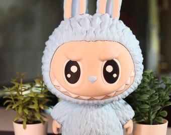 Labubu 9.5” tall 3D printed matte light blue