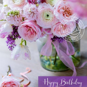 Verjaardag Mockup, Verjaardag Wens eCard, Bloemen eCard, Bloem Mockup, Verjaardag eCard, Verjaardag e-Groet, Bloemen Mockup, Digitale Download JPG