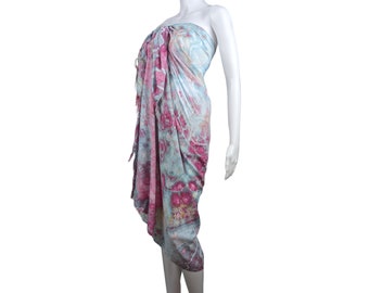 Ice Dyed OSFA Tie-Dye Sarong-abgenutzt wegen kleiner Risse - Versandfertig | Hippie-Sachen | Einzigartige Tie Dye