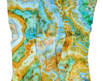 Ice Dyed Damen L / XL Tie-Dye Cover-Up - Versandfertig | Hippie-Sachen | Einzigartige Tie Dye