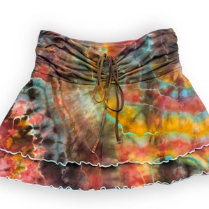 Ice Dyed Women's XL Festy Skirt - Ready to Ship | Hippie Clothes | Unique Tie Dye