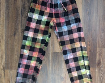 Eisgefärbte Herren XS Batik Checker Pyjama Hose - Versandfertig | Hippie Kleidung | Mann Geschenk | Einzigartige Tie Dye