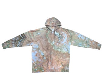 Eisgefärbter 4XL Batik-Pullover-Hoodie für Herren - Versandfertig | Hippie Kleidung | Mann Geschenk | Einzigartige Tie Dye