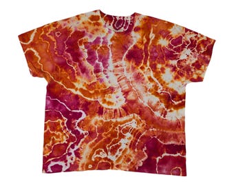 Ice Dyed Herren 3XL Batik Pocket T-Shirt - Versandfertig | Hippie Kleidung | Mann Geschenk | Einzigartige Tie Dye