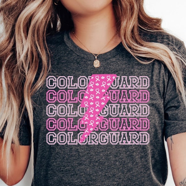 Color Guard Shirt Pink Ribbon Breast Cancer Awareness Shirt Pink October Tshirt Pink Tee In October We Wear Pink Marching Band Football Game