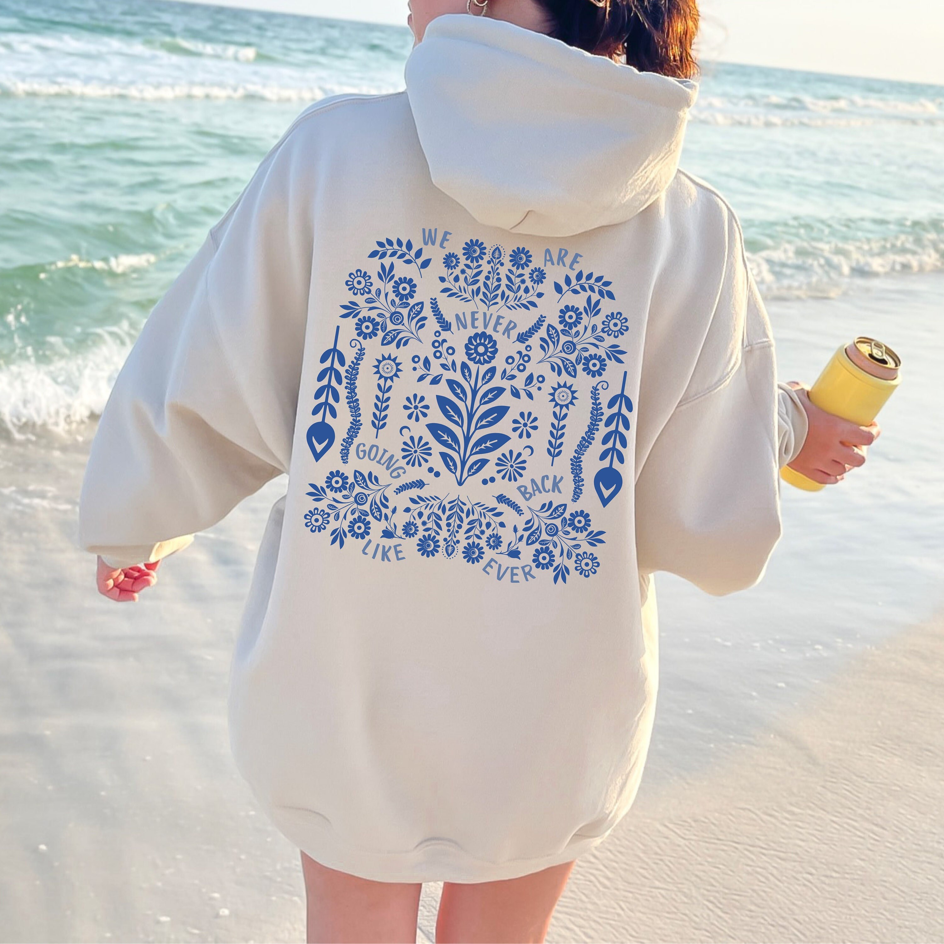 Subtle Kamala Harris Hooded Sweatshirt Botanical Shirt Madam President Hoodie Feminist Top Floral Linocut We Are Never Going Back Like Ever