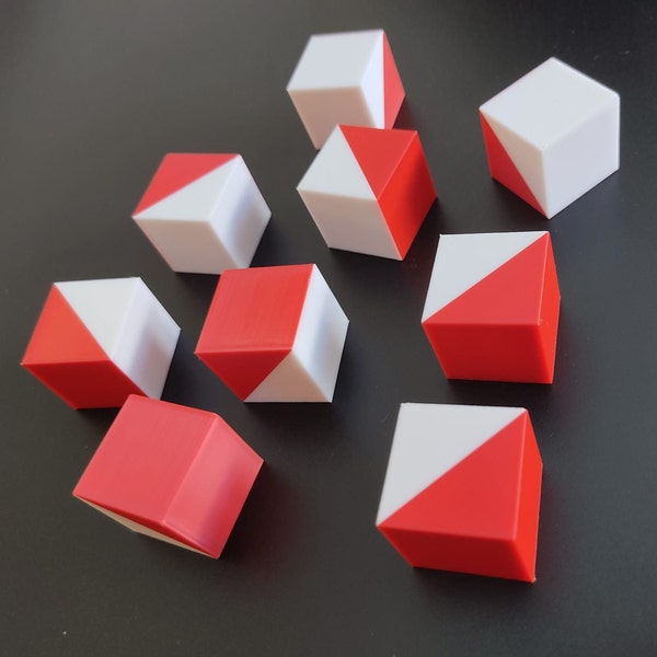 Cubos de Kohs con caja de plástico de diseño, para pruebas WISC V y WAIS