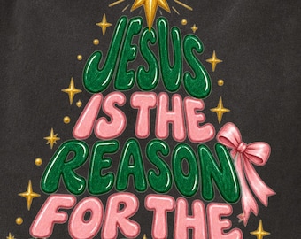 Christian Quote Tshirt PNG, Retro Coquette Christmas Tree Sublimation Design,Holiday Tree Religious Graphic Tee Digital Download