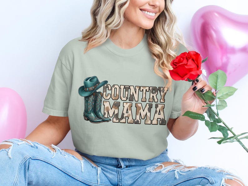Pacote de PNGs Boho Western, Gráficos de Cowgirl Mama, Designs de Camisetas Boho Western, PNG Country Moderno para Download Digital (SOMENTE) imagem 4
