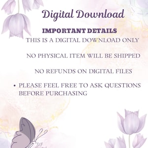 Pode incluir: Gr&aacute;fico de download digital com um fundo suave em aquarela em tons de roxo, rosa e dourado. O texto inclui "Download digital" e "Detalhes importantes", enfatizando que &eacute; um produto digital.