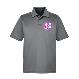 Performance Polo Your Text, Logo | Custom Performance Polyester Polo personalized Shirt Golf Custom Logo Design unisex