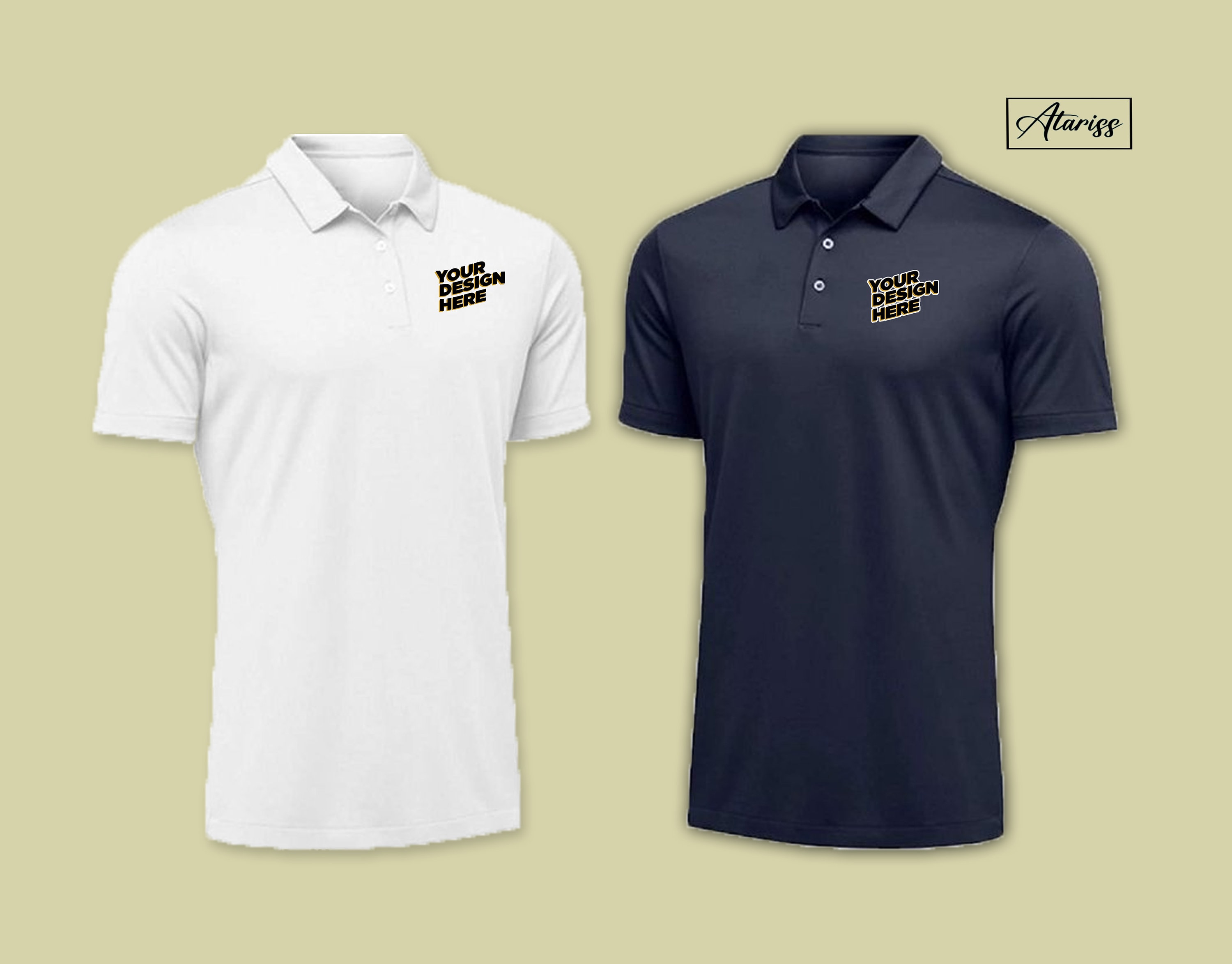 Custom Embroidered Polo Shirts Custom Performance Polyester Etsy