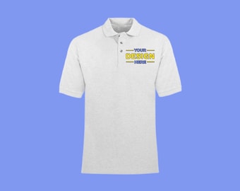 Office Polo Shirt – 100% Cotton, Your Design Embroidered